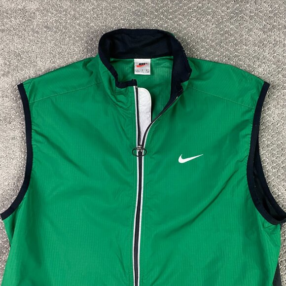 Nike Clima Fit Golf/Running Vest Men's Large Green Full Zip Nylon - Picture 5 of 15